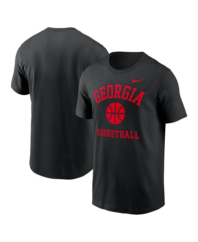 Nike Men's Black Georgia Bulldogs Basketball Icon T-Shirt