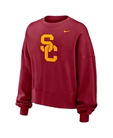 Nike Women's Cardinal Usc Trojans Oversized Essential Pullover Sweatshirt