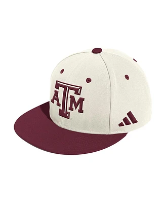 Adidas Men's Cream Texas A&M Aggies On-Field Fitted Baseball Hat