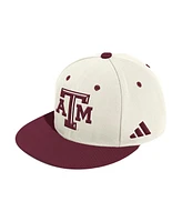 Adidas Men's Cream Texas A&M Aggies On-Field Fitted Baseball Hat