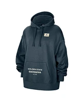 Jordan Women's Navy Golden State Warriors Courtside Statement Edition Oversize Pullover Hoodie