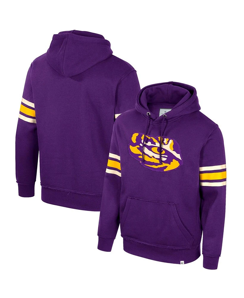 Colosseum Men's Purple Lsu Tigers Saluting Pullover Hoodie