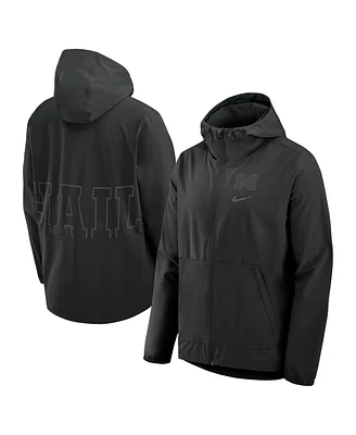 Nike Men's Black Michigan Wolverines Performance Full-Zip Woven Jacket
