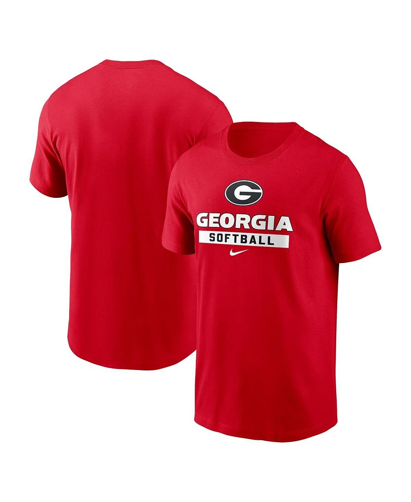 Nike Men's Red Georgia Bulldogs Softball Drop T-Shirt