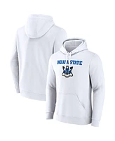 Fanatics Men's White Indiana State Sycamores Primary Logo Pullover Hoodie