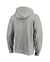 Fanatics Men's Gray Wisconsin Badgers Primary Logo Pullover Hoodie