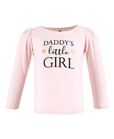 Hudson Baby Girls Long Sleeve T-Shirts Daddy, 18-24 Months