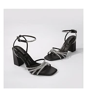 Hailie Strappy Rhinestone Heels