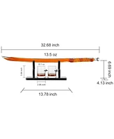 The Wine Savant Samurai Sword Large Whiskey and Wine Decanter Set