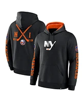Fanatics Men's Black New York Islanders Big City Legacy Fleece Pullover Hoodie