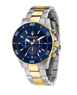 Maserati Men's Chronograph Two-Tone Metal Band Watch, 43mm