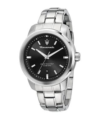 Maserati Men's Date Stainless Steel Metal Band Watch, 44mm