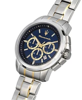 Maserati Men's Chronograph Two-Tone Metal Band Watch, 44mm
