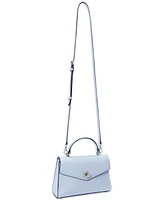Lauren Ralph Farrah Textured Leather Satchel