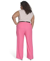 Calvin Klein Plus Mid-Rise Wide-Leg Pants