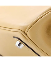 Pre-Owned Hermes Birkin 25 Handbag Light Swift with Palladium Hardware