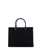 Pre-Owned Versace Large La Medusa Tote Embossed Canvas