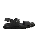 Karl Lagerfeld Paris Men's Tumbled Leather Fisherman Sandal