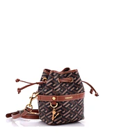 Pre-Owned Versace Mini La Greca Bucket Bag Printed Coated Canvas