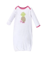 Hudson Baby Baby Girls Hudson Cotton Gowns, Pineapple, Preemie-Newborn