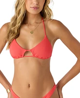 O'Neill Juniors' Solid Ribbed Tie-Back Bikini Top