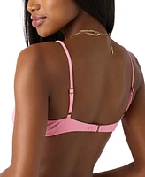 O'Neill Juniors' Ribbed Knot-Front Bikini Top
