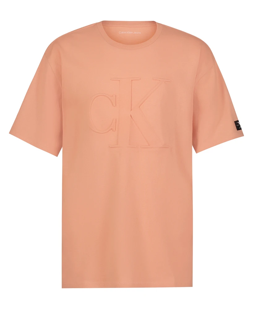 Calvin Klein Big Boys Embossed Short Sleeve T-Shirt