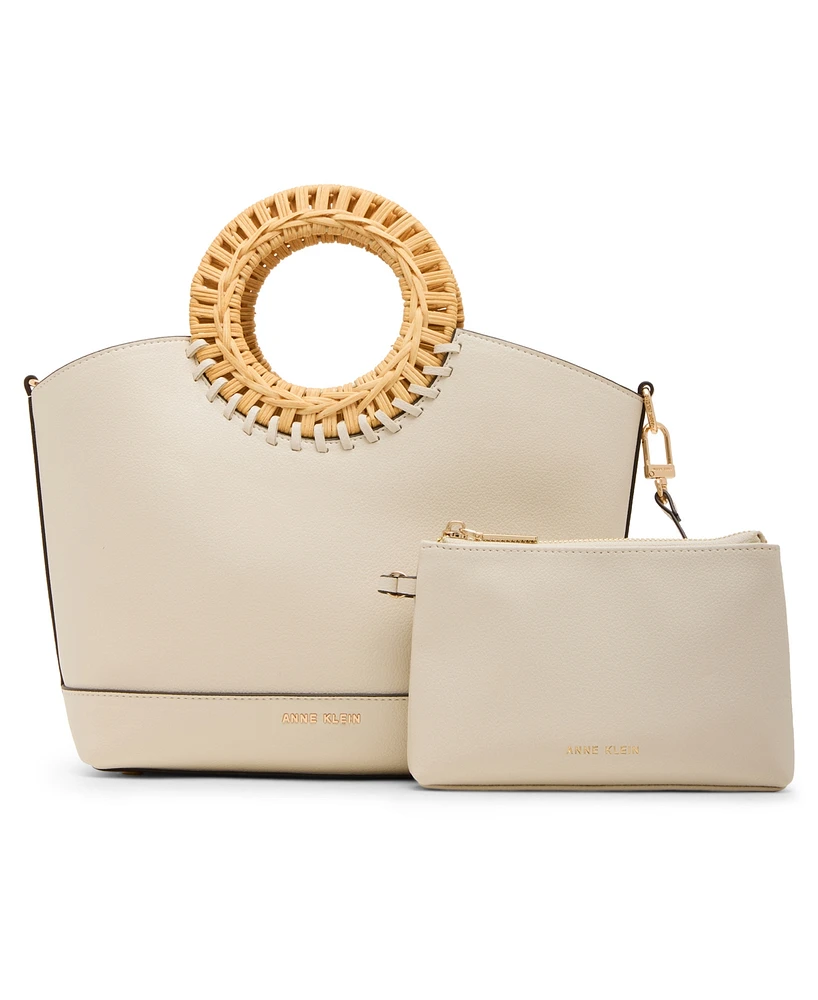 Anne Klein Circle Handle Medium Tote Bag