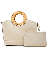 Anne Klein Circle Handle Medium Tote Bag