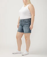 Silver Jeans Co. Plus Boyfriend Mid Rise Luxe Stretch Shorts