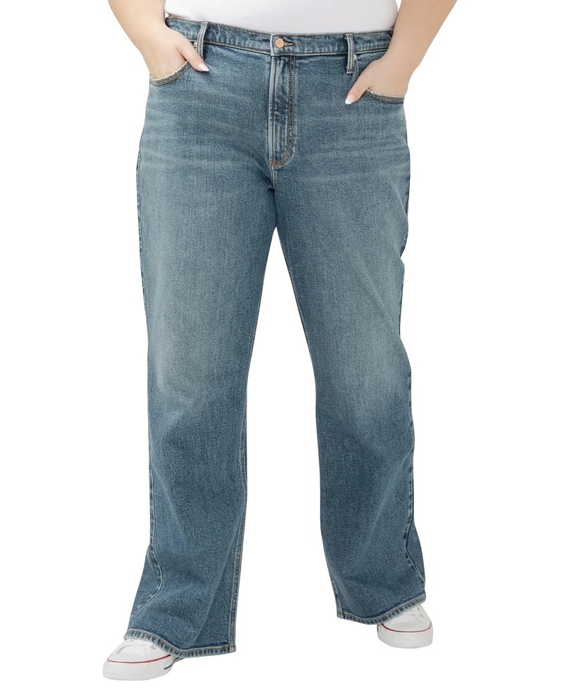 Silver Jeans Co. Plus Mid Rise Baggy Bootcut