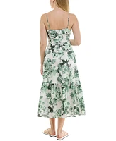 Trixxi Juniors' V-Neck Bow-Front Sleeveless Midi Dress
