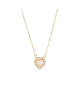 Adornia Fine Heart Halo Necklace 14k gold vermeil