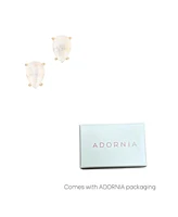 Adornia Fine Moonstone Pear Cut Studs 14k gold vermeil