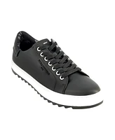 Karl Lagerfeld Paris Men's Logo Plain Toe Bit Sneakers
