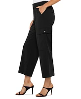 Liverpool Los Angeles Petite High-Rise Cropped Wide-Leg Pants