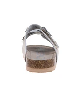 Bebe Little Girls Footbed with Stay Put Straps and Multi Charms Sandals