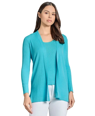 Jones New York Women's Long-Sleeve Side-Slit Cardigan Sweater