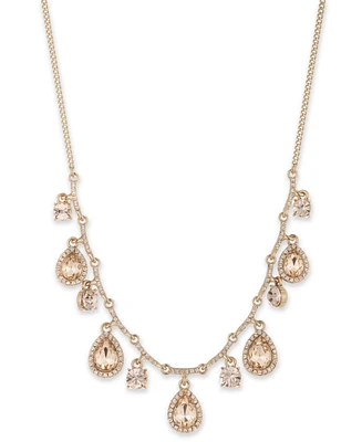 Givenchy Mixed Crystal Halo Shaky Statement Necklace, 16" + 3" extender
