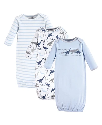 Touched by Nature Baby Boys Organic Cotton Gowns, Dinos, Preemie/Newborn