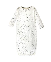 Touched by Nature Baby Boys Organic Cotton Gowns, Mr Moon, Preemie/Newborn