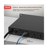 Pyle 19" Rack Mount 1800 Watt Power Conditioner with 8 Outlets