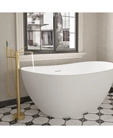 Freestanding Bathtub Faucet with Hand Shower - Sleek Design, Anti-Scald, and Corrosion-Resistant