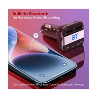 Pyle Bluetooth Car Fm Transmitter – Wireless Music Streaming & Hands-Free Calling