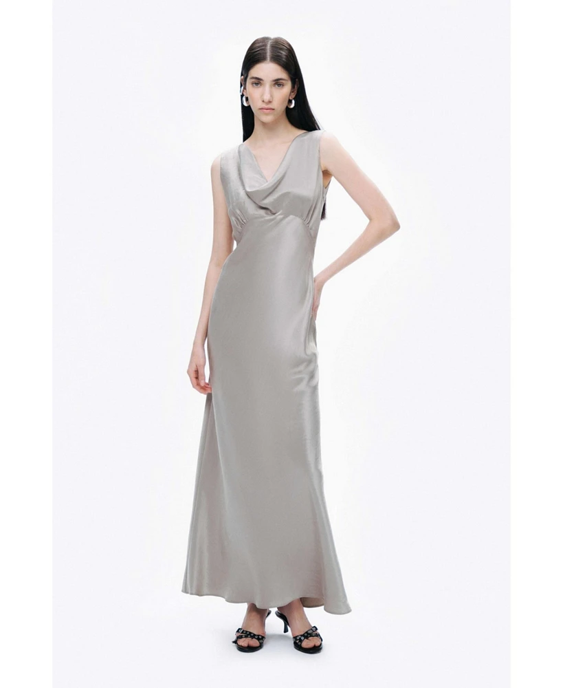 Nocturne Women's Cowl Neck Maxi Dress