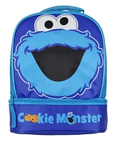 Sesame Street Cookie Monster Dual-Compartment Insulated Lunch Box Bag Tote