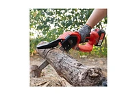 Outigo Mini Chainsaw 8 inch, Electric Chainsaw with 2 * 21V Batteries, Small Chainsaw with Safety Lock and Strong Motor for Tree Trimming, Mini Cordle