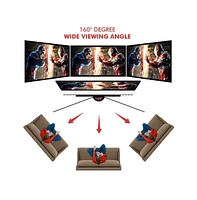 Pyle 100" Portable Outdoor Projection Screen – Lightweight Frame Stand, Hd 16:9 Display