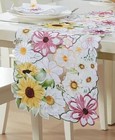 Elrene Sunflower and Daisies Allover Table Runner, 13" x 36"