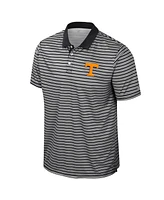 Colosseum Men's Black Tennessee Volunteers Striped Polo Shirt